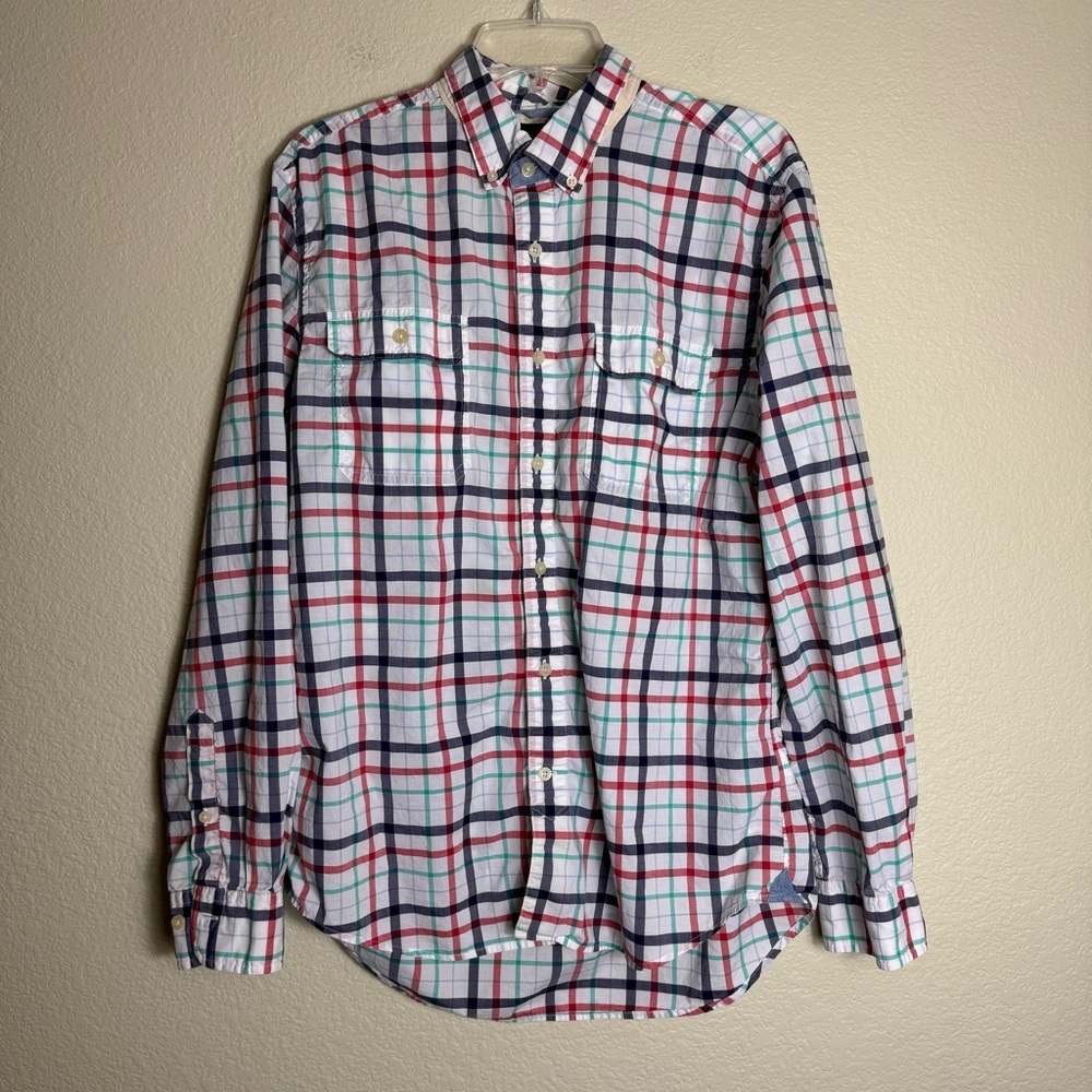 Tommy‎ Hilfiger Men's Long Sleeve Button Down Shirt Plaid Size Large